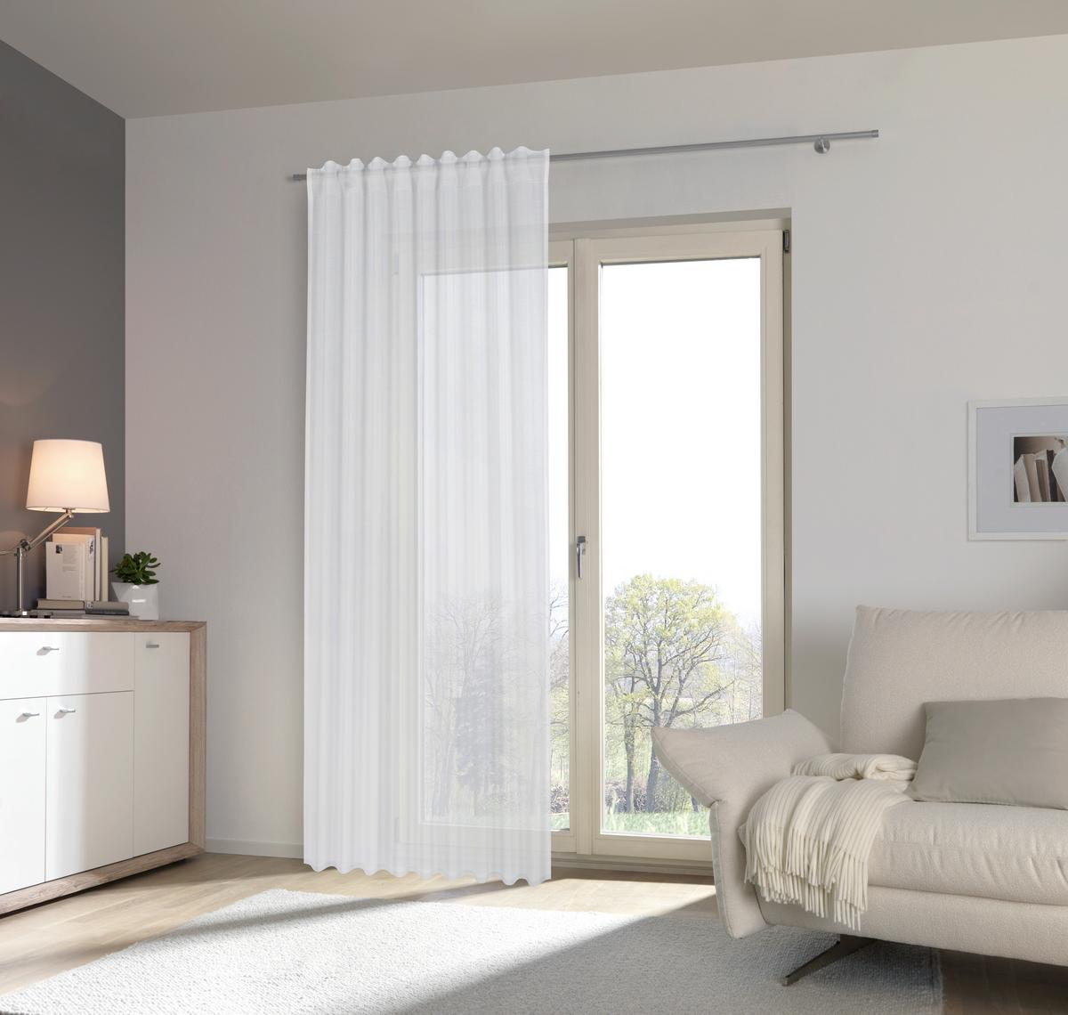 ZASŁONA GOTOWA BATIST - biały, Konventionell, tkanina (140/245cm) - Esposa