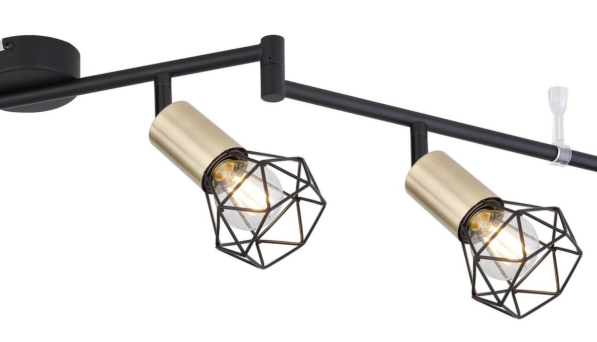 Reflektor Mori - črna/barve medenine, Basics, kovina (116/8/22,5cm) - Globo