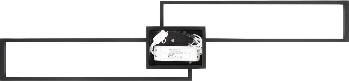 LAMPA SUFITOWA LED FRAME *SBN* - czarny, Trend, tworzywo sztuczne/metal (110/25/8cm) - Novel
