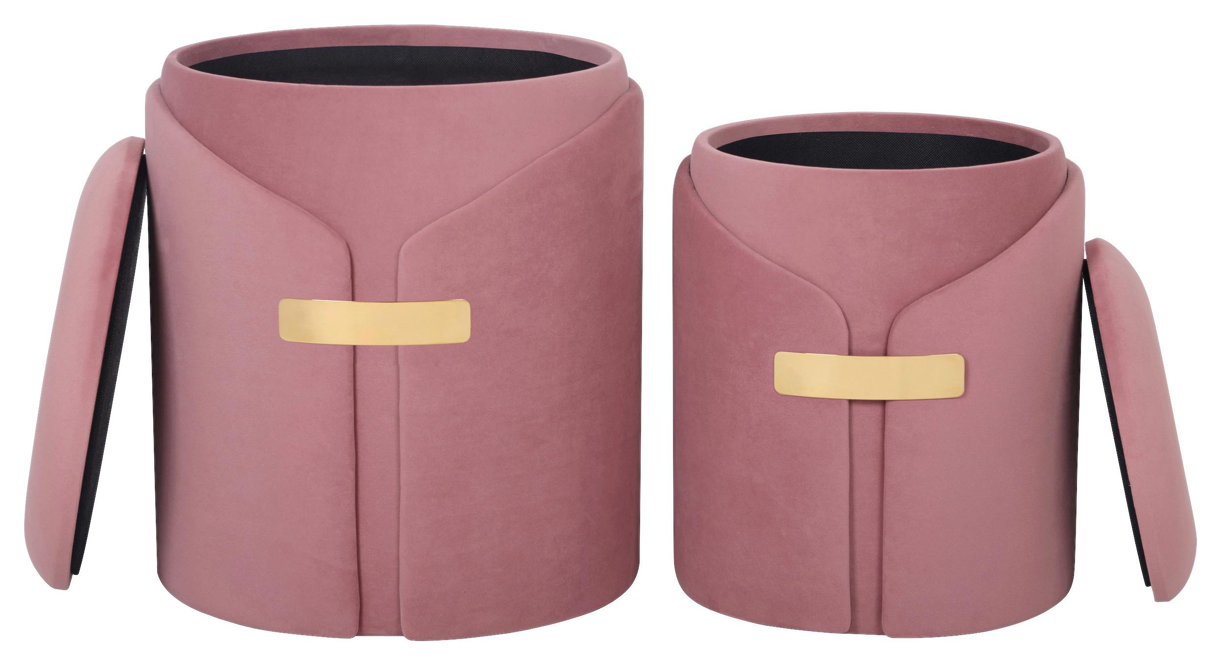 HOCKERSET FORCET 125 - Altrosa, Design, Textil (30,5+37cm) - Kayoom