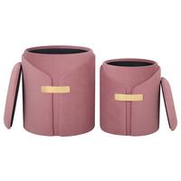 HOCKERSET FORCET 125 - Altrosa, Design, Textil (30,5+37cm) - Kayoom