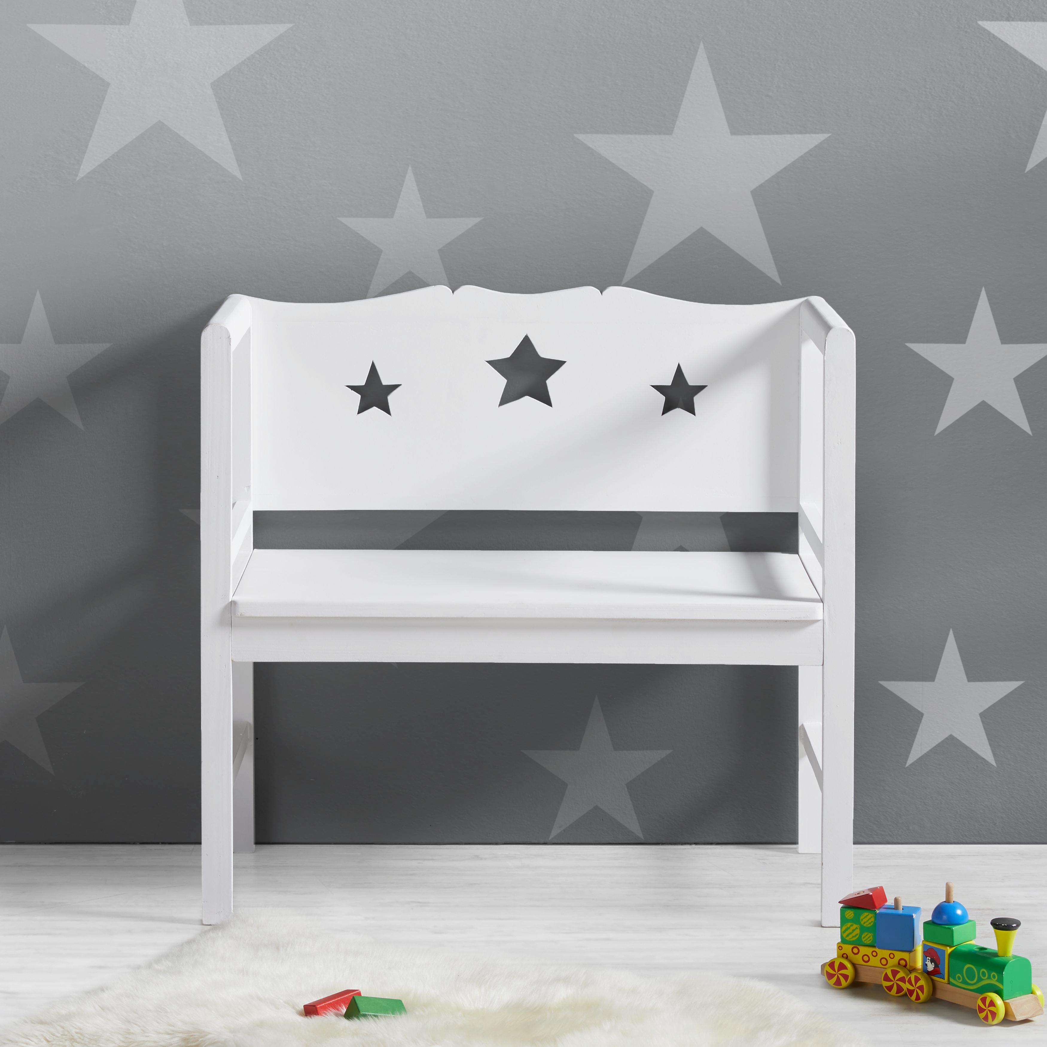 KINDERSITZBANK in Weiß 'Jason' - Weiß, MODERN, Holz (80/90/43cm) - Bessagi Kids