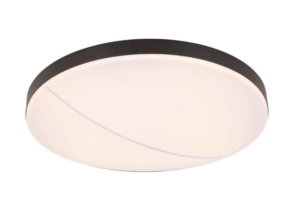 LAMPA SUFITOWA LED MOON - czarny, Design, tworzywo sztuczne/metal (45/10,5cm) - Novel