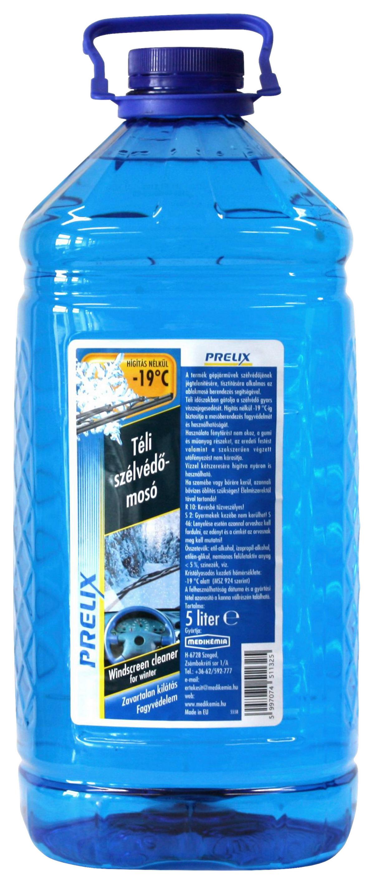 Téli Szélvédőmosó Folyadék Prelix 5l - kék, Basics (5000ml)