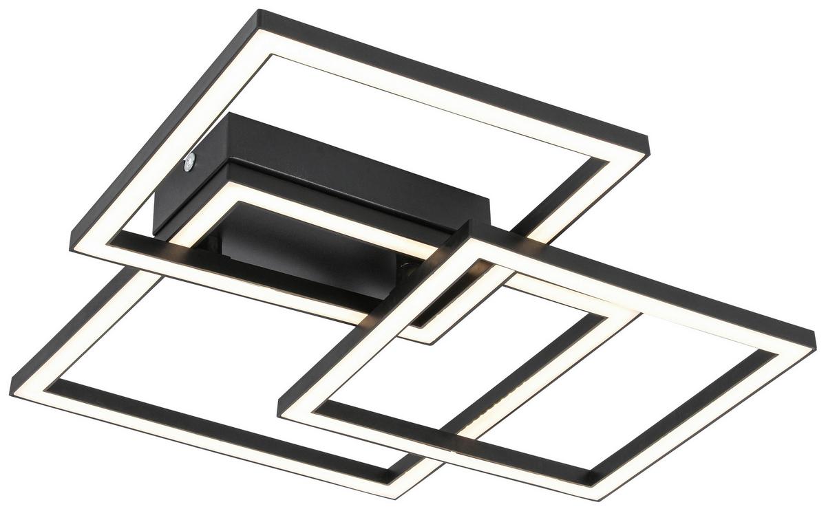 LED-Deckenleuchte Timre Schwarz max. 24 Watt - Schwarz, Modern, Kunststoff/Metall (45,3/43,5/7,3cm) - Mömax
