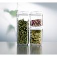 Set Cutii Alimentare Clicky - clar/alb, plastic - Modern Living Set Cutii Alimentare Clicky - clar/alb, plastic - Modern Living