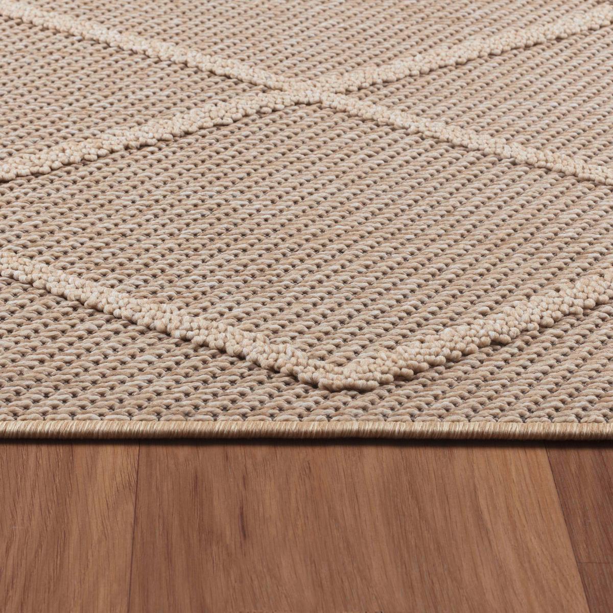 Outdoorteppich Patara Beige ca. 80x150cm - Beige, Design, Textil (80/150cm) - Novel