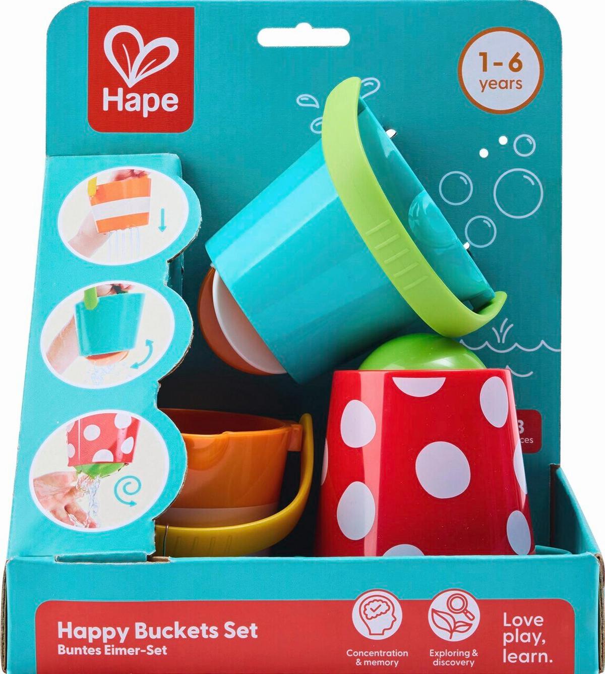 Fürdőjáték Hape - többszínű, Basics, műanyag (24,3/23,8/10,3cm) - Hape