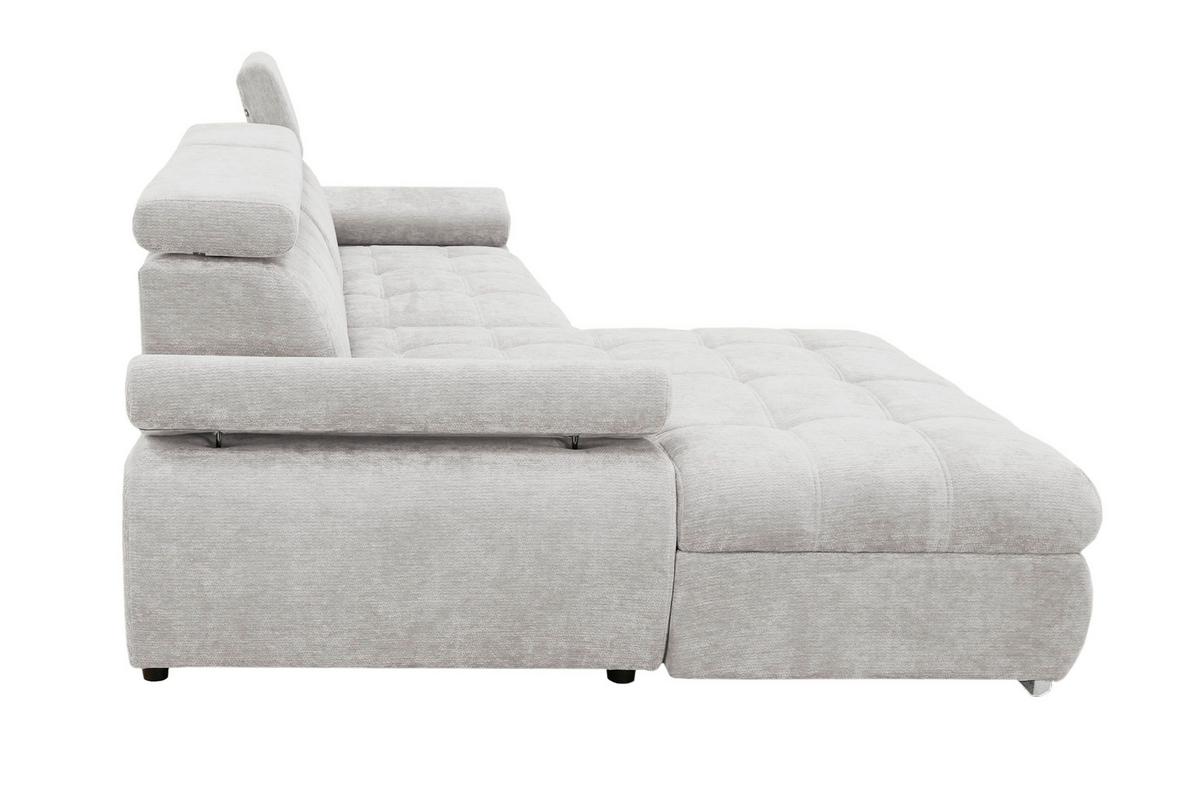 Kutna Garnitura Vegas - srebrne boje/svijetlo siva, Design, drvo/tekstil (173/294cm) - Modern Living