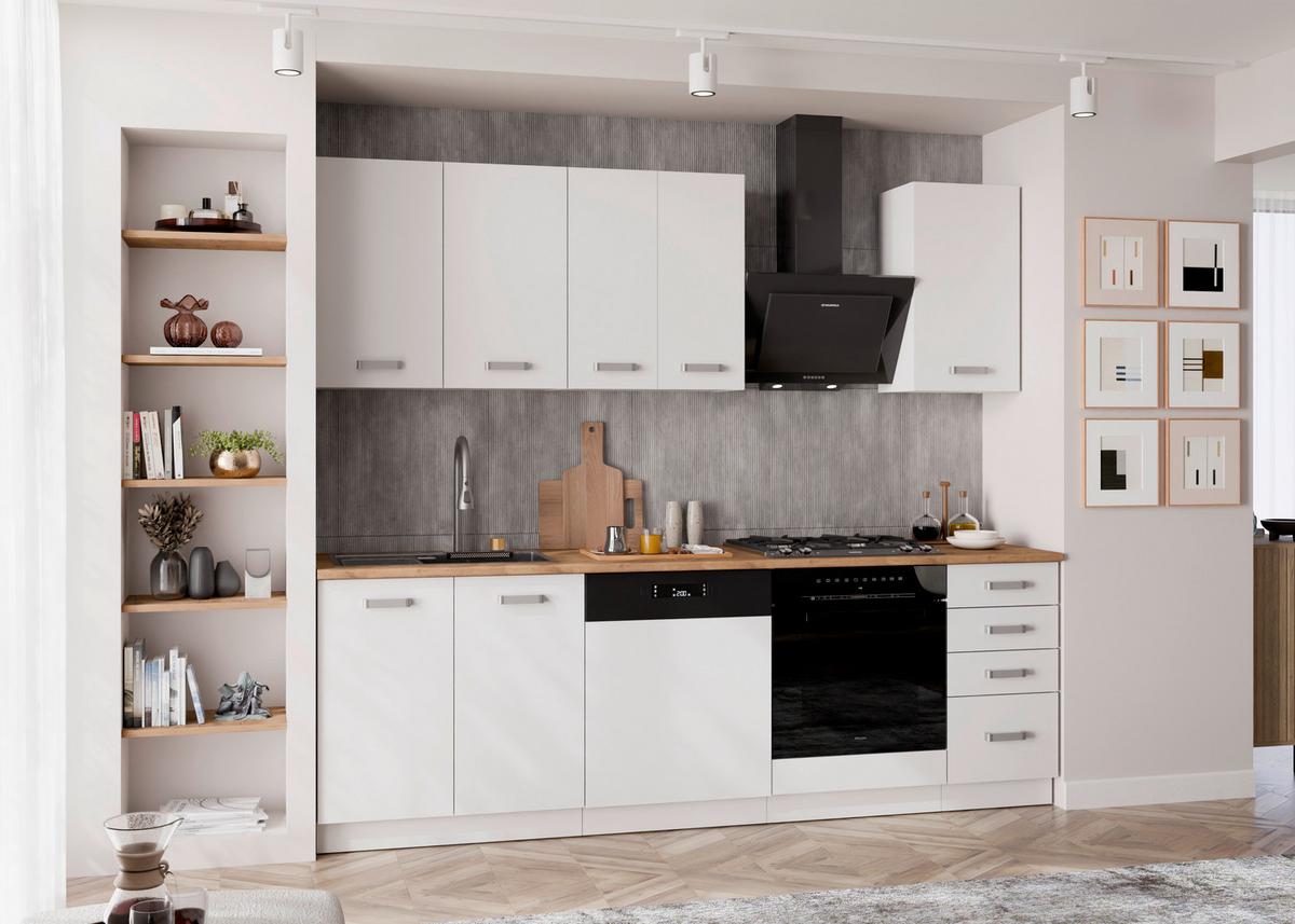 Blok Kuhinja Eko - boja hroma/boja hrasta, Moderno, pločasti materijal/plastika (240/218/60cm) - Modern Living