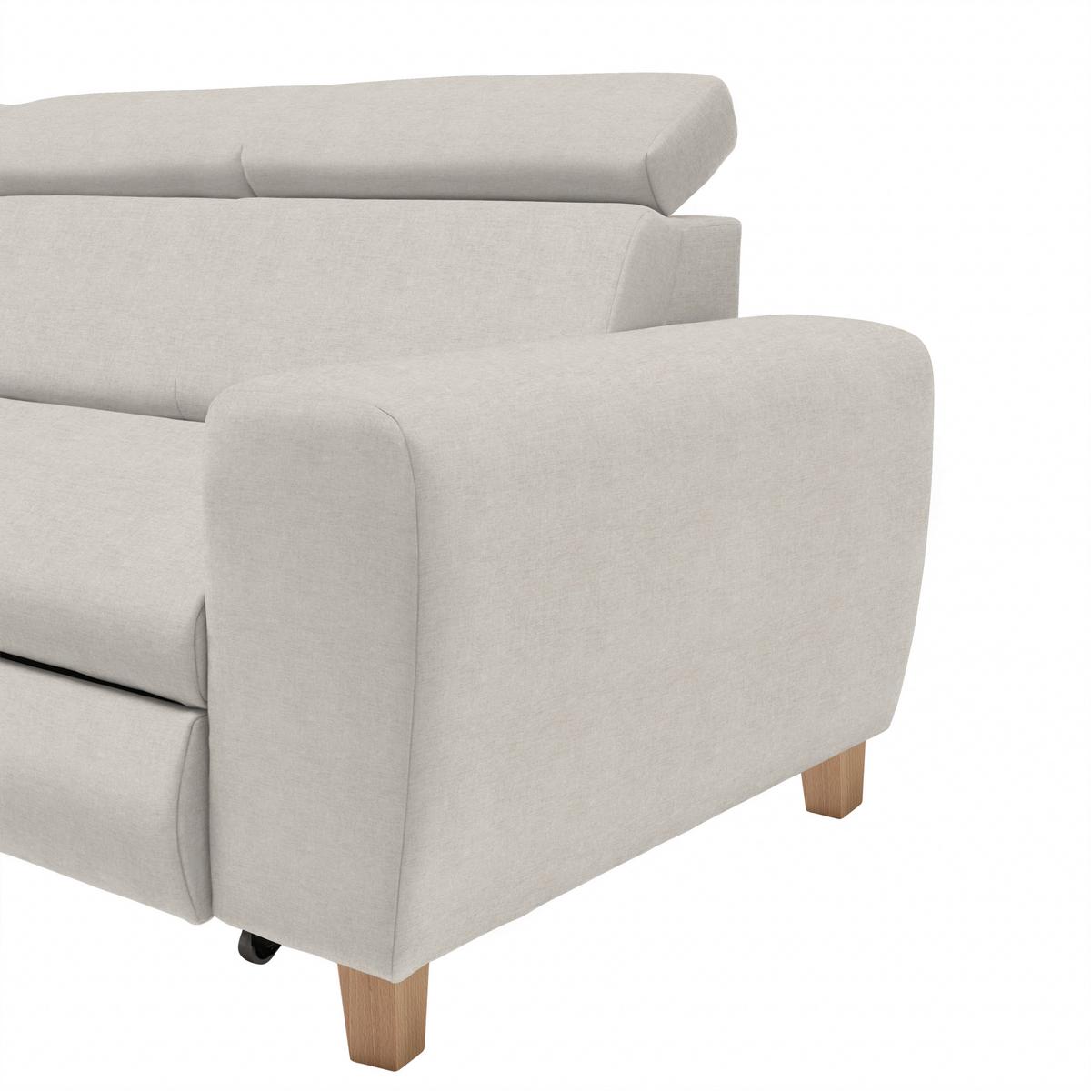 Ecksofa Lugo Creme - Creme, MODERN, Holz/Kunststoff (205/98/266cm) - Mömax