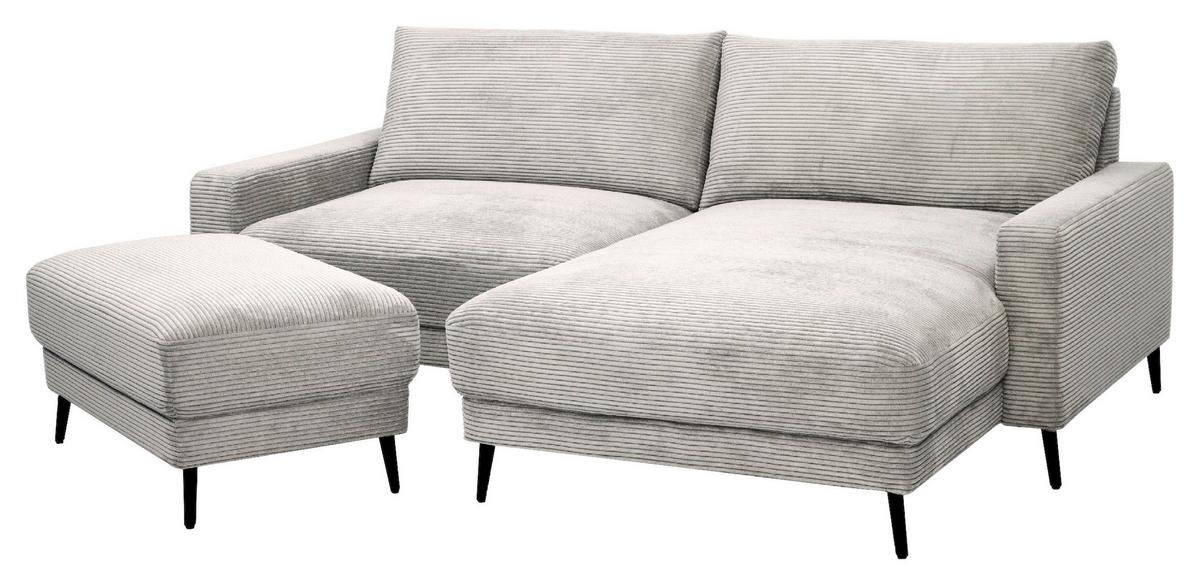 Kutna Garnitura Cora - bež/crna, Moderno, tekstil/metal (223/86/161cm) - Mömax