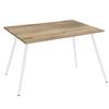 Pisalna Miza Salia, Bela, Barva Hrasta, 80x50cm - bela/medeni hrast, Moderno, kovina/leseni material (80/50/70cm) - MID.YOU