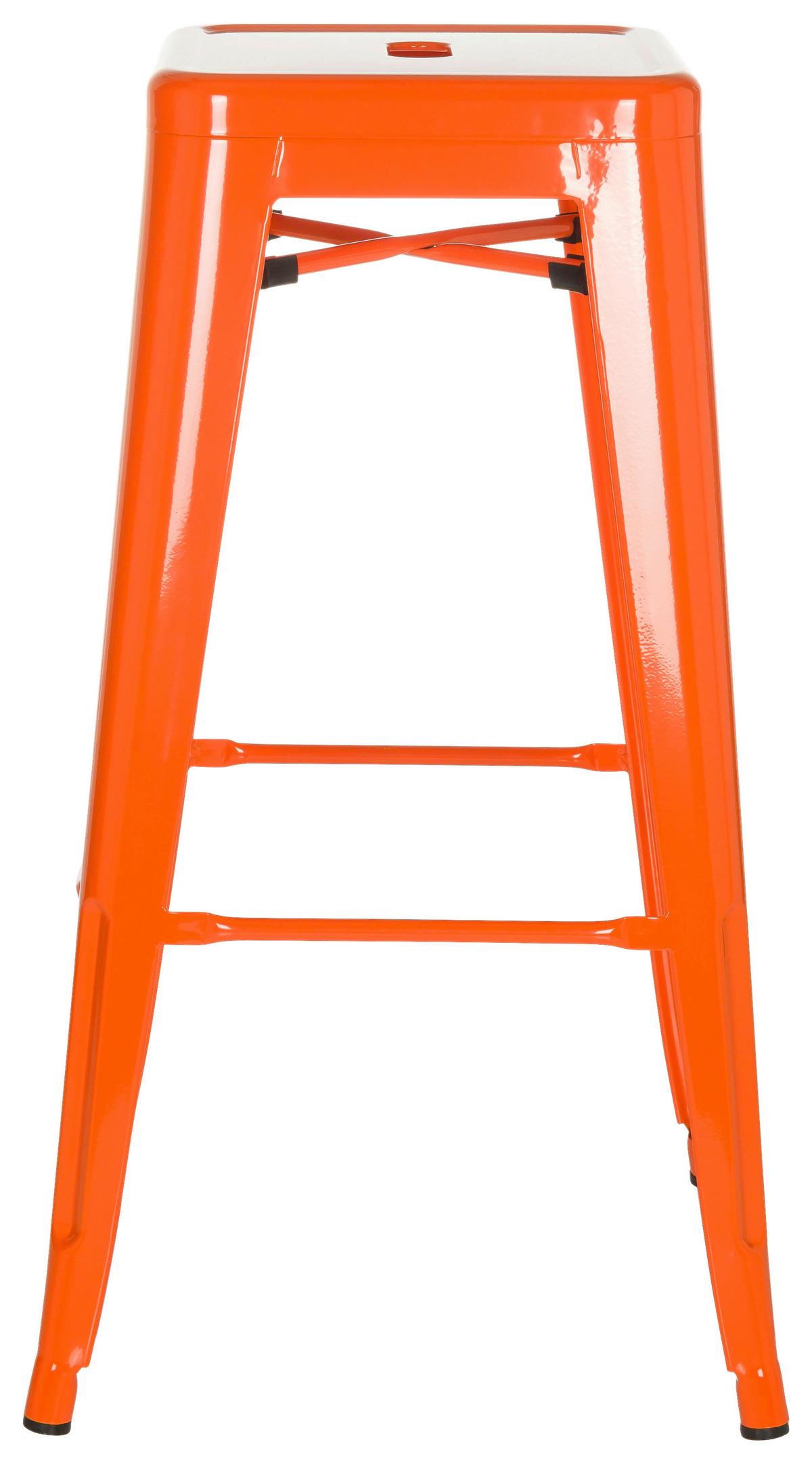 Barski Stol Vantaggio High, Oranžna - oranžna, Basics, kovina (44/77/44cm) - MID.YOU