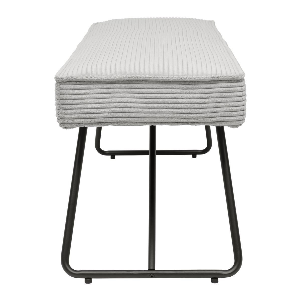 Ülőpad Cora - fekete/szürke, Modern, textil/fém - Mömax