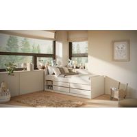 Otroška Postelja Leon, 90x200cm - bela/barve breze, Moderno, leseni material/les (90/200cm) - MID.YOU