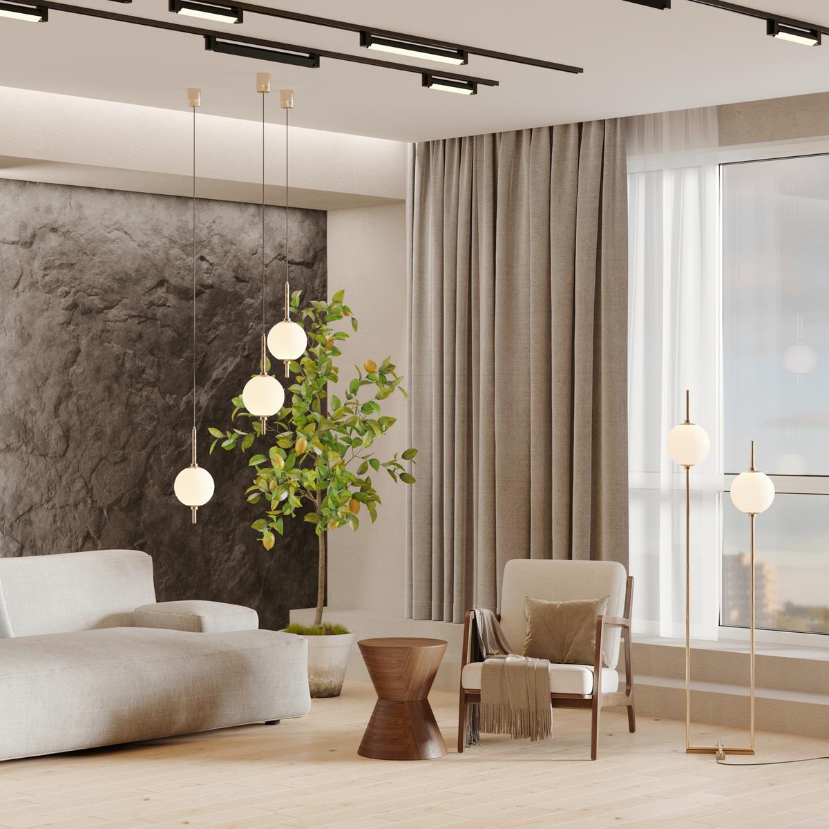 Pendelleuchte Z020pl-L6bs3k - Weiss, Design, Kunststoff (18/18/351cm) - MAYTONI