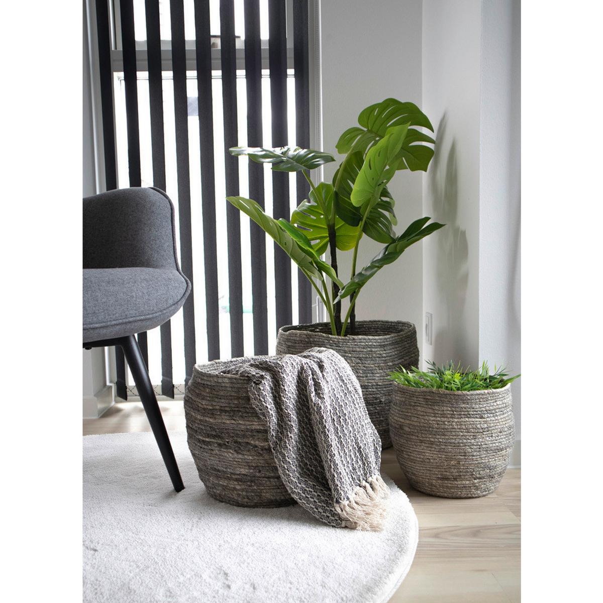 Korbset Tivoli Baskets Grau, 3er Set - Grau, Design, Holz (24cm)