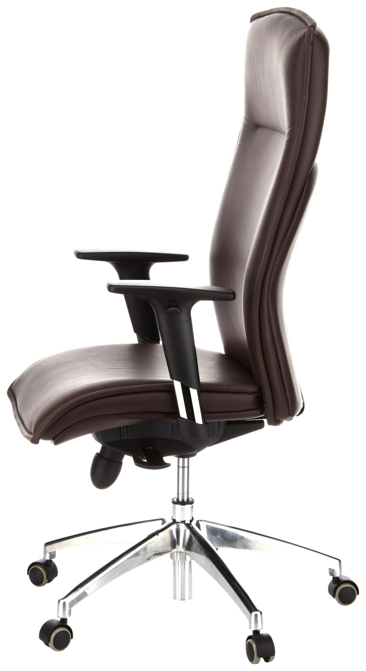 Drehstuhl Murano 20 Dunkelbraun - Dunkelbraun/Schwarz, MODERN, Leder/Kunststoff (59/133/52cm) - MID.YOU