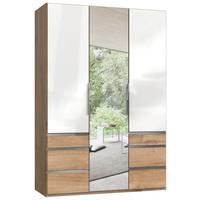 Ormar S Klasičnim Vratima Level 36 D - boje hrasta/bijela visoki sjaj, Moderno, drvni materijal/metal (150/216/58cm) - Modern Living
