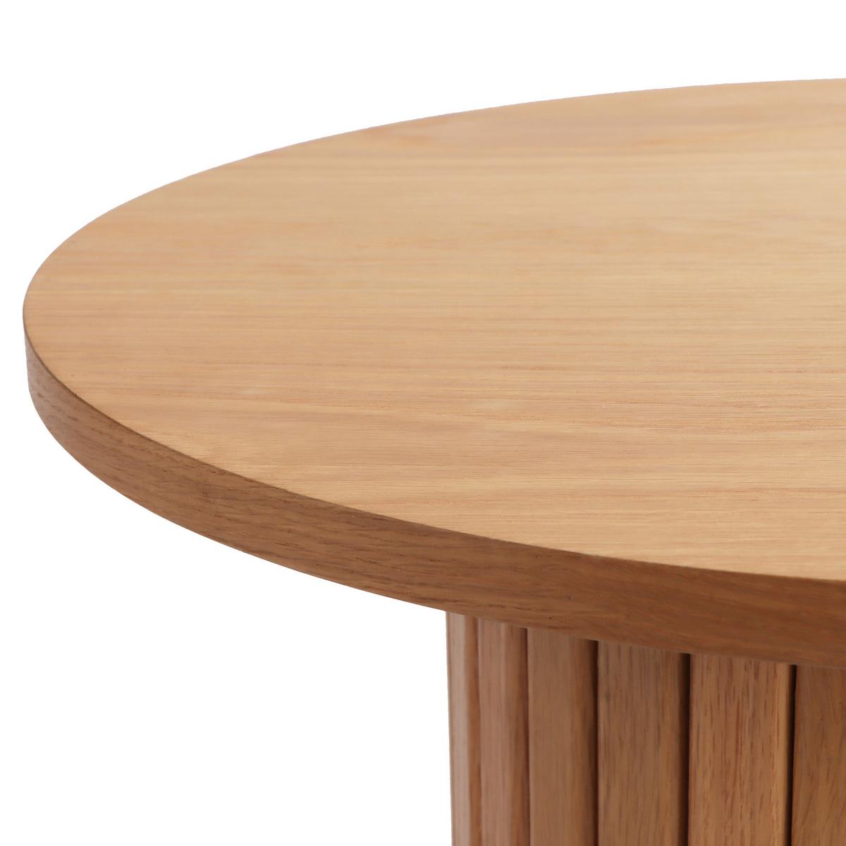 STOLIK BOCZNY PEDRO - kolor dębowy, Design, materiał drewnopochodny/drewno (50/50/40cm) - Xora