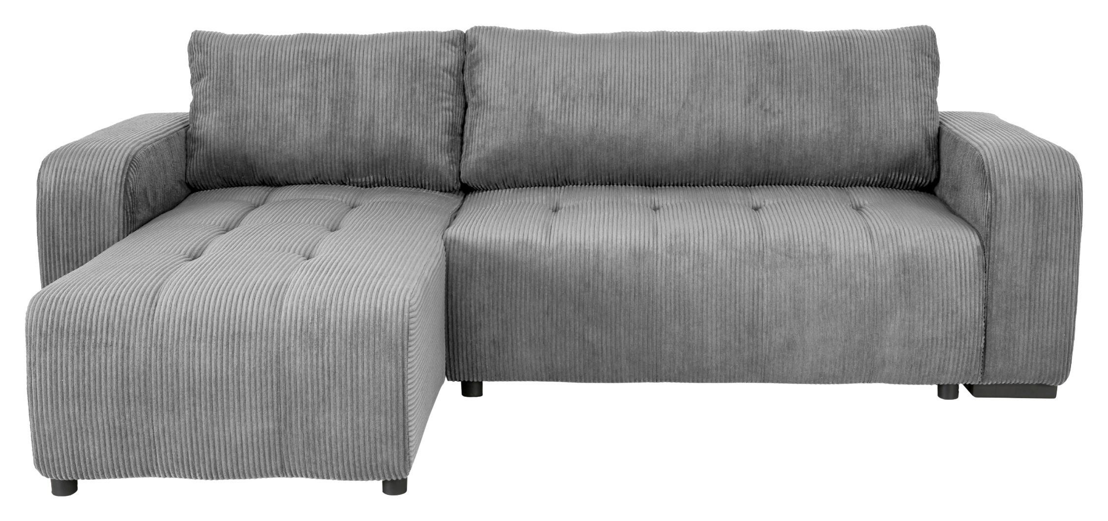 Ugaona Garnitura Marseille - crna/antracit, Trendi, drvo/metal (155/240cm)