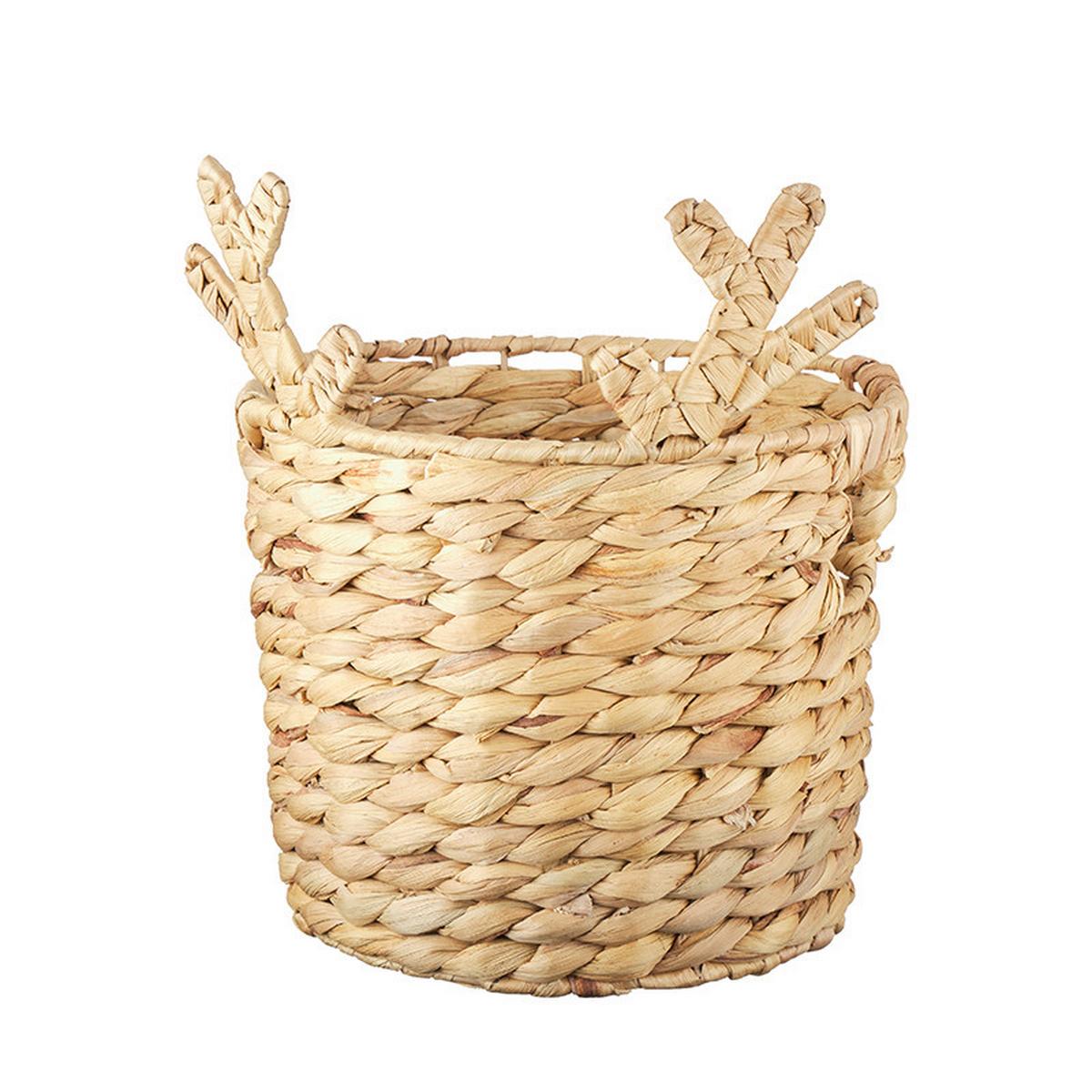 Korb Reindeer Ecru - Ecru, Naturmaterialien/Metall (23/29cm) - Mömax