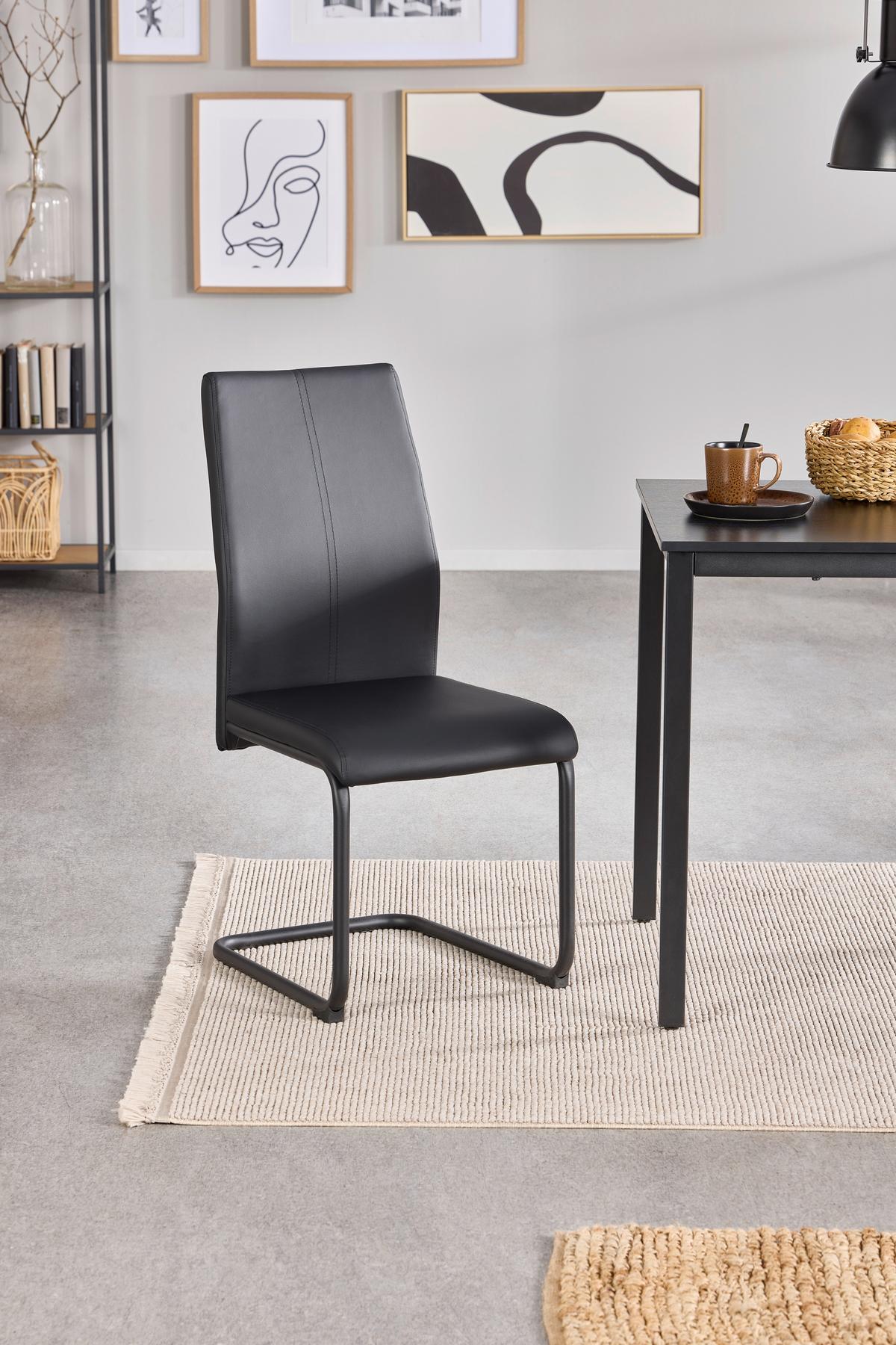 Stolica Anne - crna, Konvencionalno, metal/tekstil (44/96/57cm) - Best Price