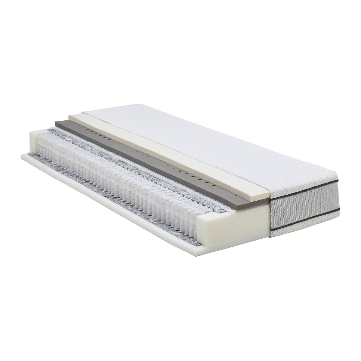 Latexmatratze Merilou H4 ca. 140x200cm - Weiß, Textil (140/200cm) - Premium Living