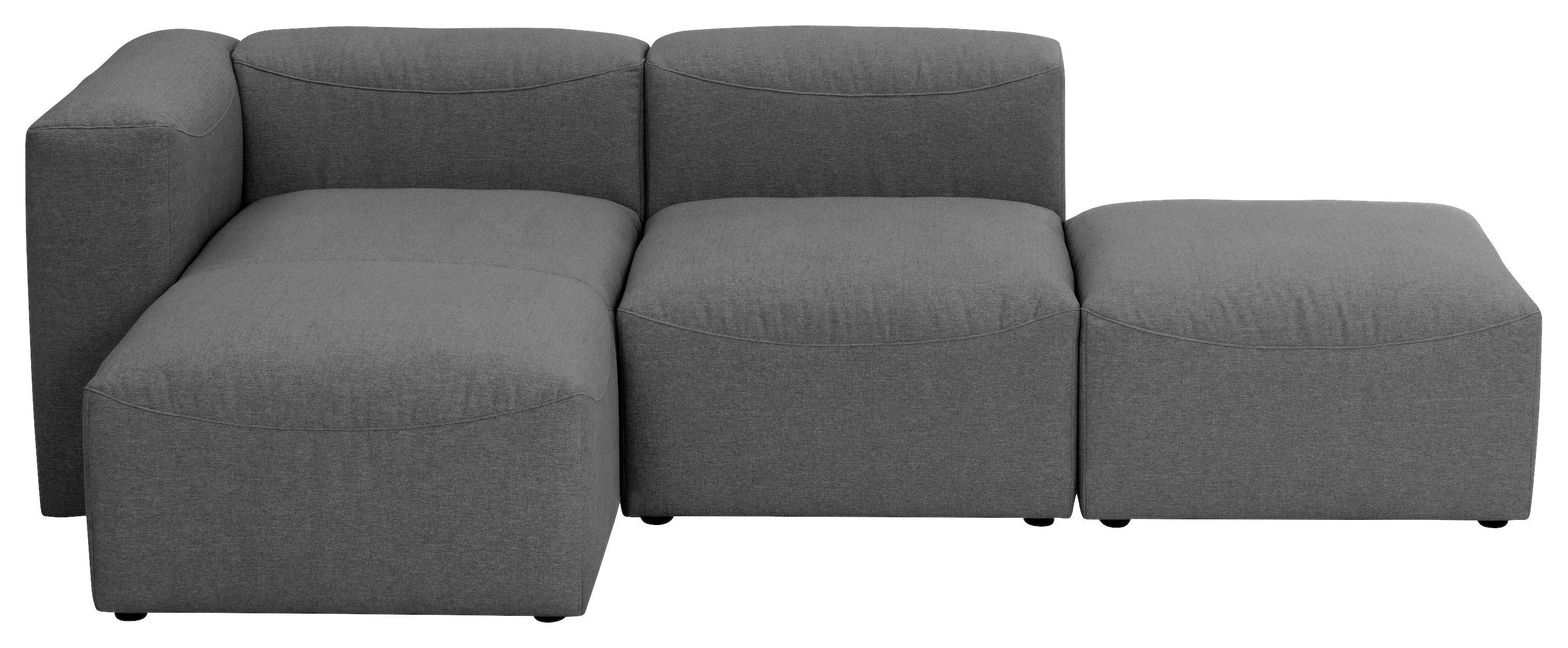 Ecksofa Lena in Anthrazit Flachgewebe - Anthrazit, Design, Kunststoff/Textil (160/250cm) - Max Winzer