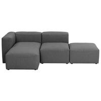 Ecksofa Lena in Anthrazit Flachgewebe - Anthrazit, Design, Kunststoff/Textil (160/250cm) - Max Winzer