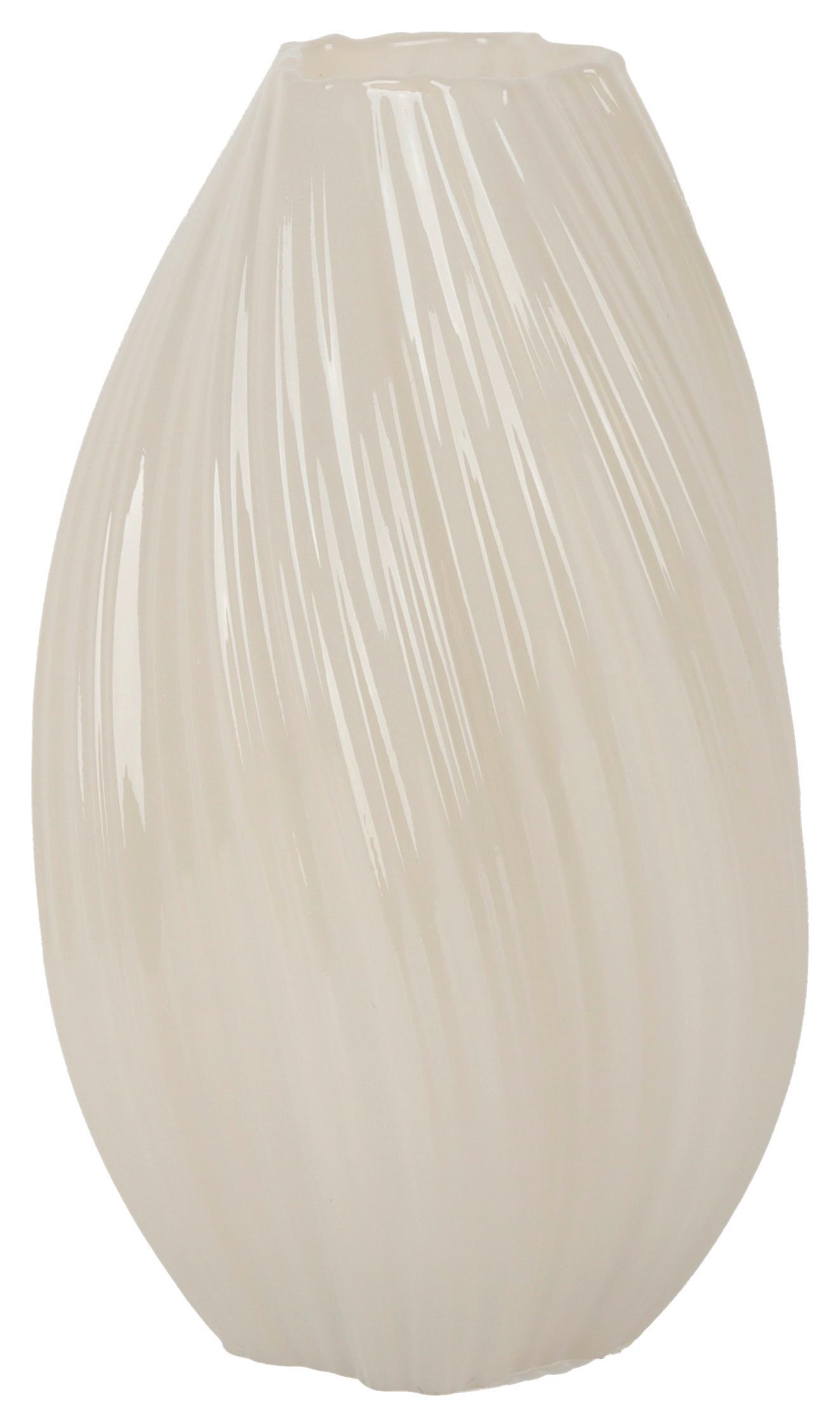 Vaza Lora - bela, Romantika, steklo (15/26cm) - Mömax