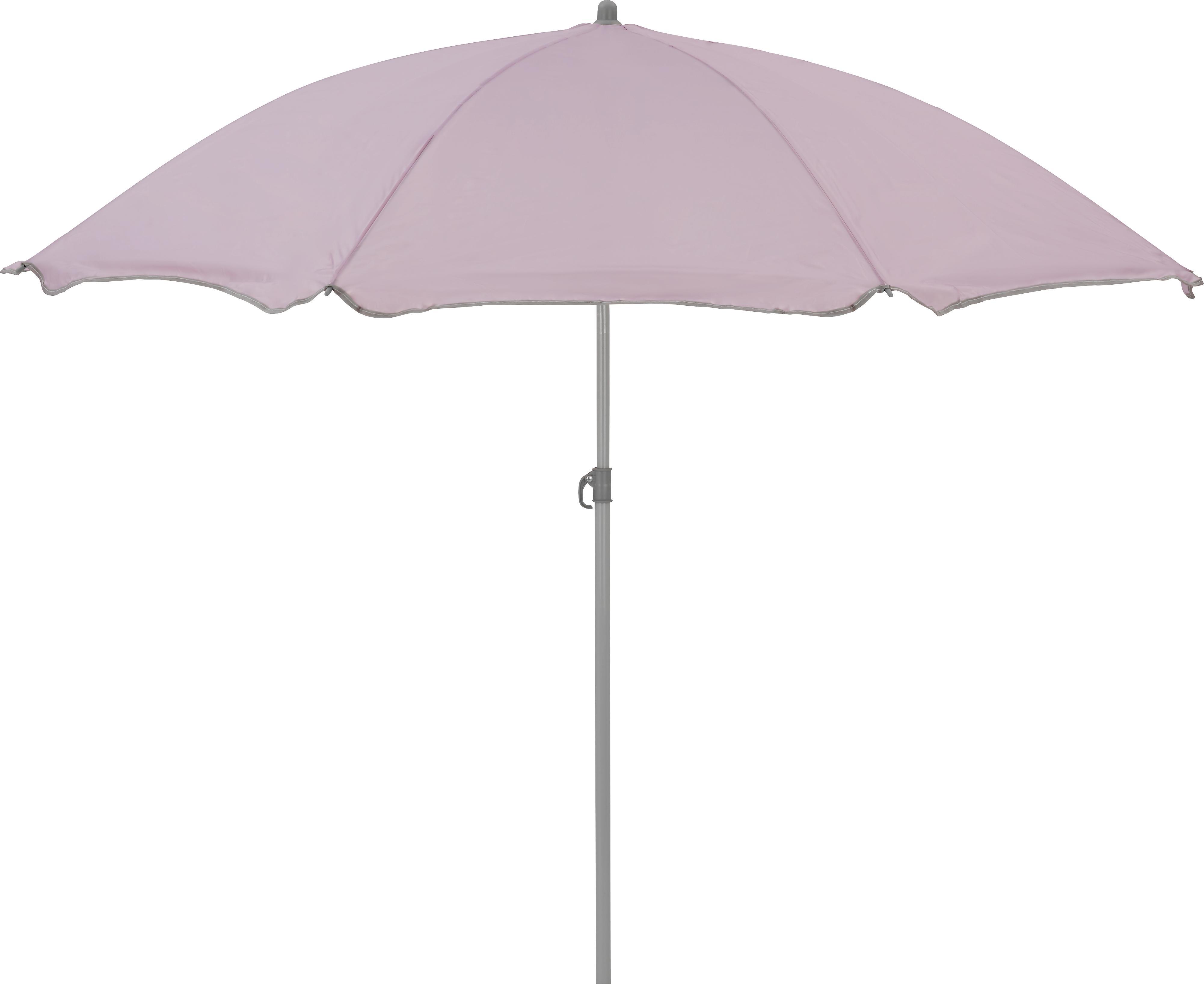 Sonnenschirm Lecci in Altrosa - Altrosa/Grau, Kunststoff/Textil (180cm) - Mömax modern living