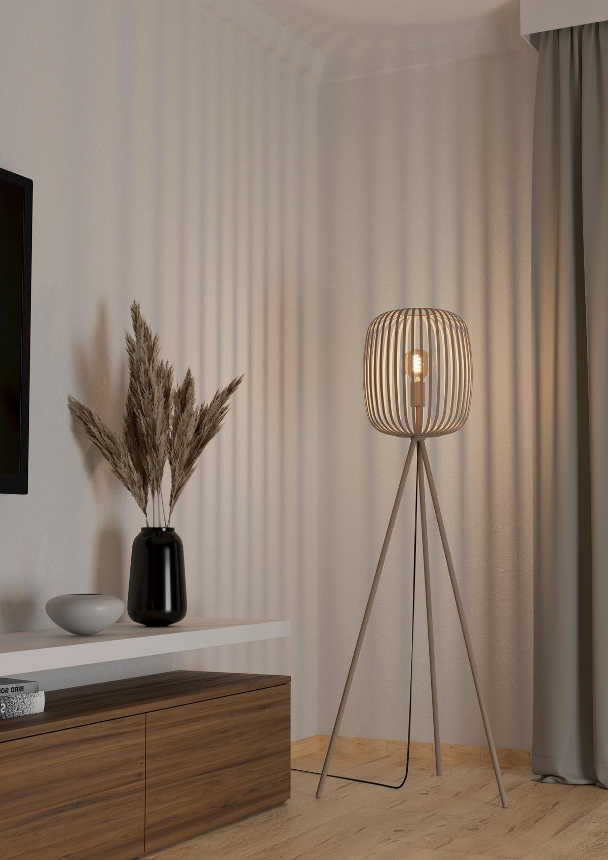 LAMPA STOJĄCA 900523 ROMAZZINA - kolor piaskowy, Modern, metal (32,5/140,5cm) - Eglo