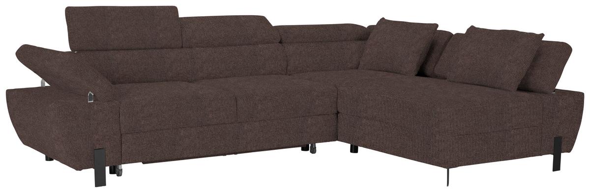 Kutna Garnitura Molina Mini - smeđa/crna, Moderno, drvni materijal/drvo (277/189cm) - Mömax