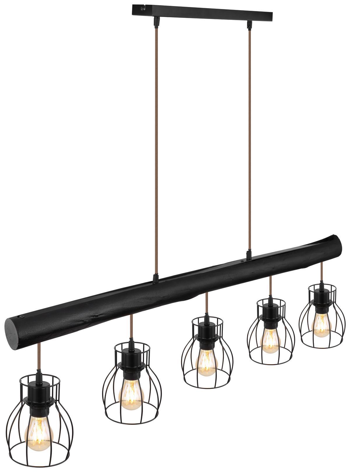 Viseča Svetilka Mina - črna, Basics, kovina/les (104/13,6/140cm) - Globo