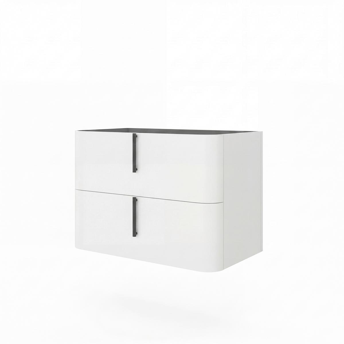 Element Ispod Umivaonika Lyra - bijela/crna, Moderno, drvni materijal/metal (80/51/46cm)