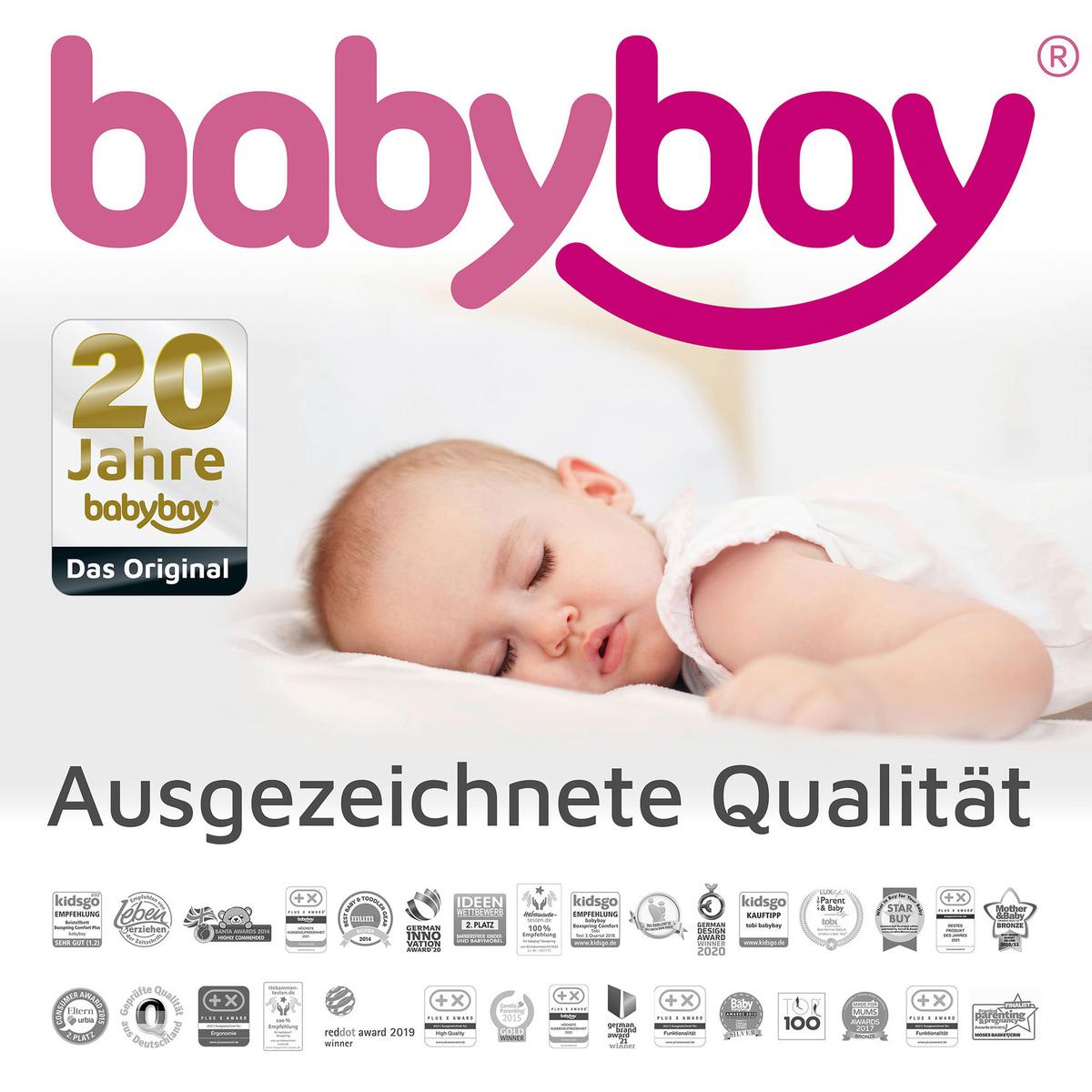 MATERAC DO ŁÓŻKA DOSTAWNEGO 100537 - biały, Basics, tkanina (81/41,5cm) - Babybay
