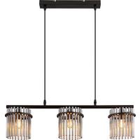 Függőlámpa Neri - fekete, Modern, Üveg/fém (72/15/140cm) - Modern Living