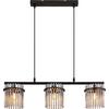 HÄNGLAMPA NERI - svart, Modern, metall/glas (72/15/140cm) - Modern Living