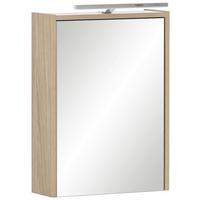 Spiegelschrank Flag Eiche mit LED 1-türig - MODERN, Glas/Holzwerkstoff (43,5/64/16cm) - MID.YOU
