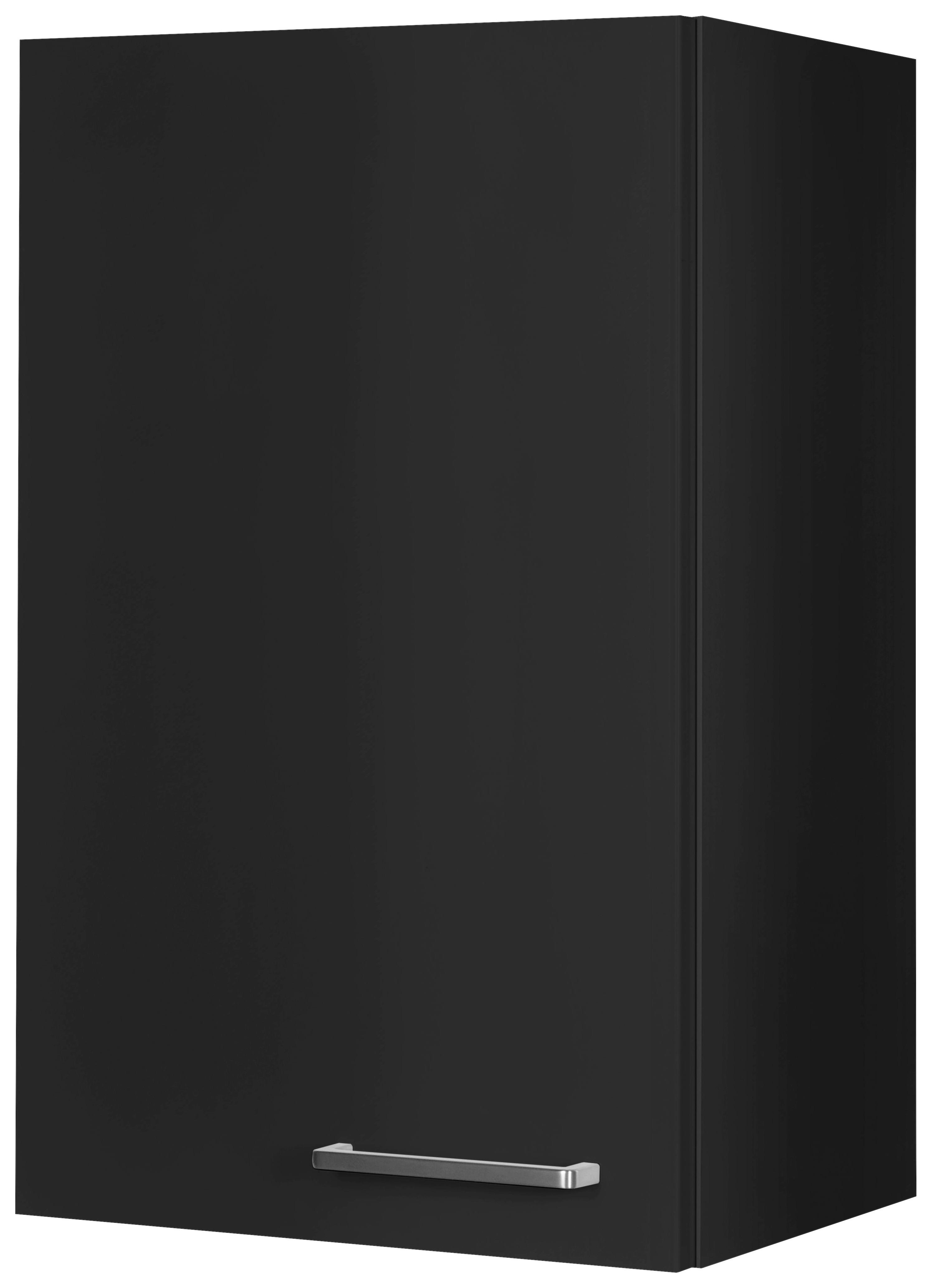 Küchenoberschrank Touch Schwarz - Edelstahlfarben/Schwarz, MODERN, Holzwerkstoff (45/72/35cm) - Nobilia