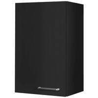 Küchenoberschrank Touch Schwarz - Edelstahlfarben/Schwarz, MODERN, Holzwerkstoff (45/72/35cm) - Nobilia