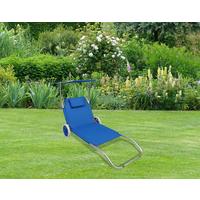 Ležaljka Rollbar - plava, Basics, metal/tekstil (150/80/52cm) - Gardenson