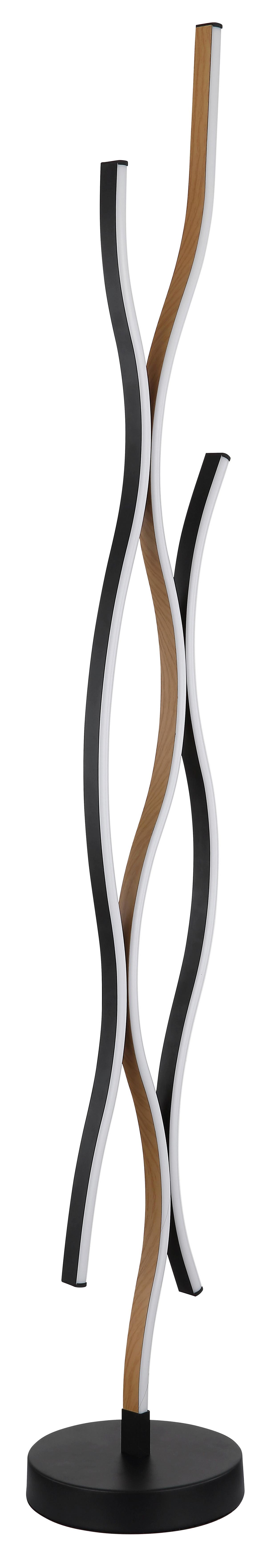 LED-STEHLEUCHTE 67206SW GERONIMO - Dunkelbraun/Opal, Natur, Kunststoff/Metall (20/135cm) - Globo