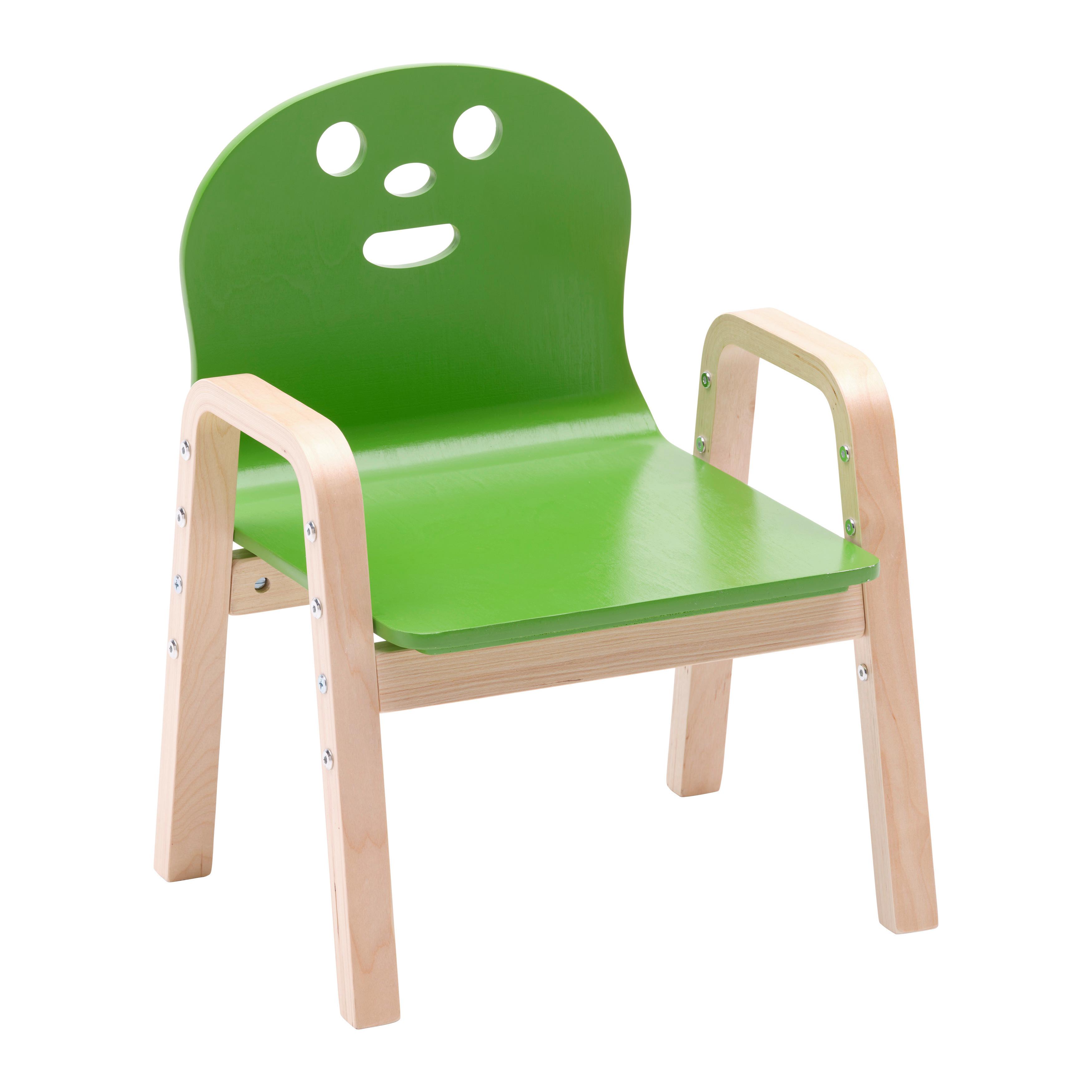 chaise enfant in Grün/Naturfarben - Naturfarben/Grün, Holzwerkstoff (39/52/35cm) - Mömax