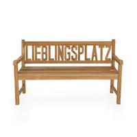 Gartenbank Lieblingsplatz Teak - Braun, Basics, Holz (63/91,5/150cm) - Gardenson