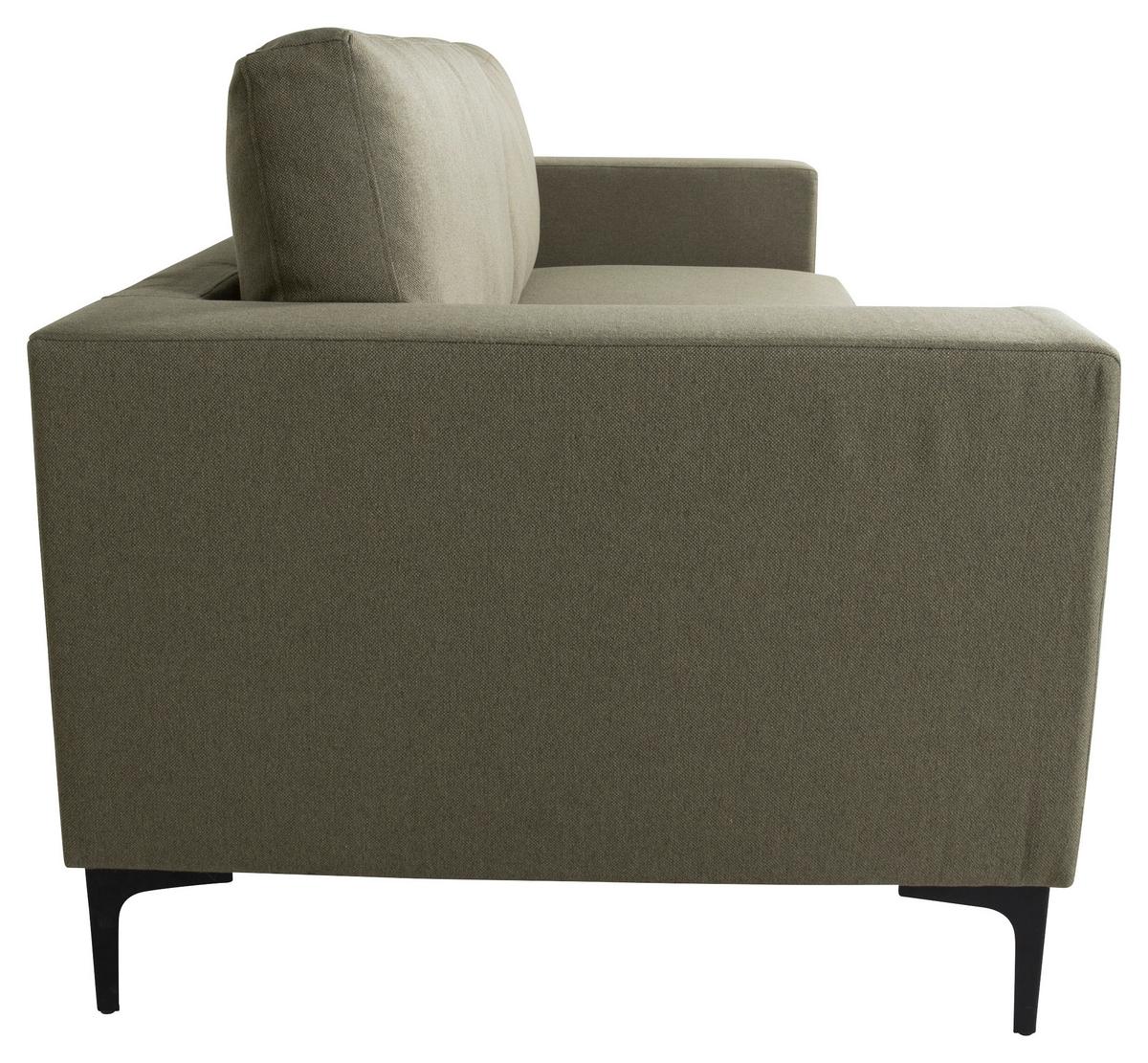 2-SITZER-SOFA BOLERO - Schwarz/Olivgrün, Design, Kunststoff/Textil (215/84/88cm) - Livetastic