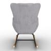 RELAXFÅTÖLJ EMILIO - grå/naturfärgad, Modern, metall/trä (68/92/87cm) - Bessagi Home