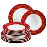 ZASTAWA STOŁOWA CHRISTMAS TOYS - czerwony, Konventionell, ceramika - X-Mas